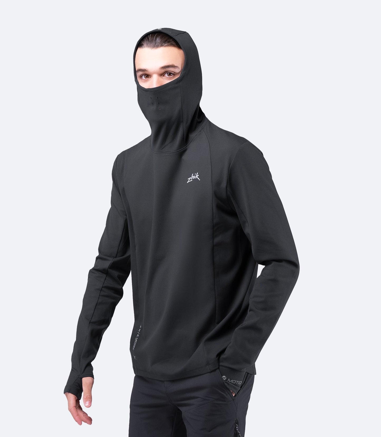 Mens Black ZhikMotion Hooded Top