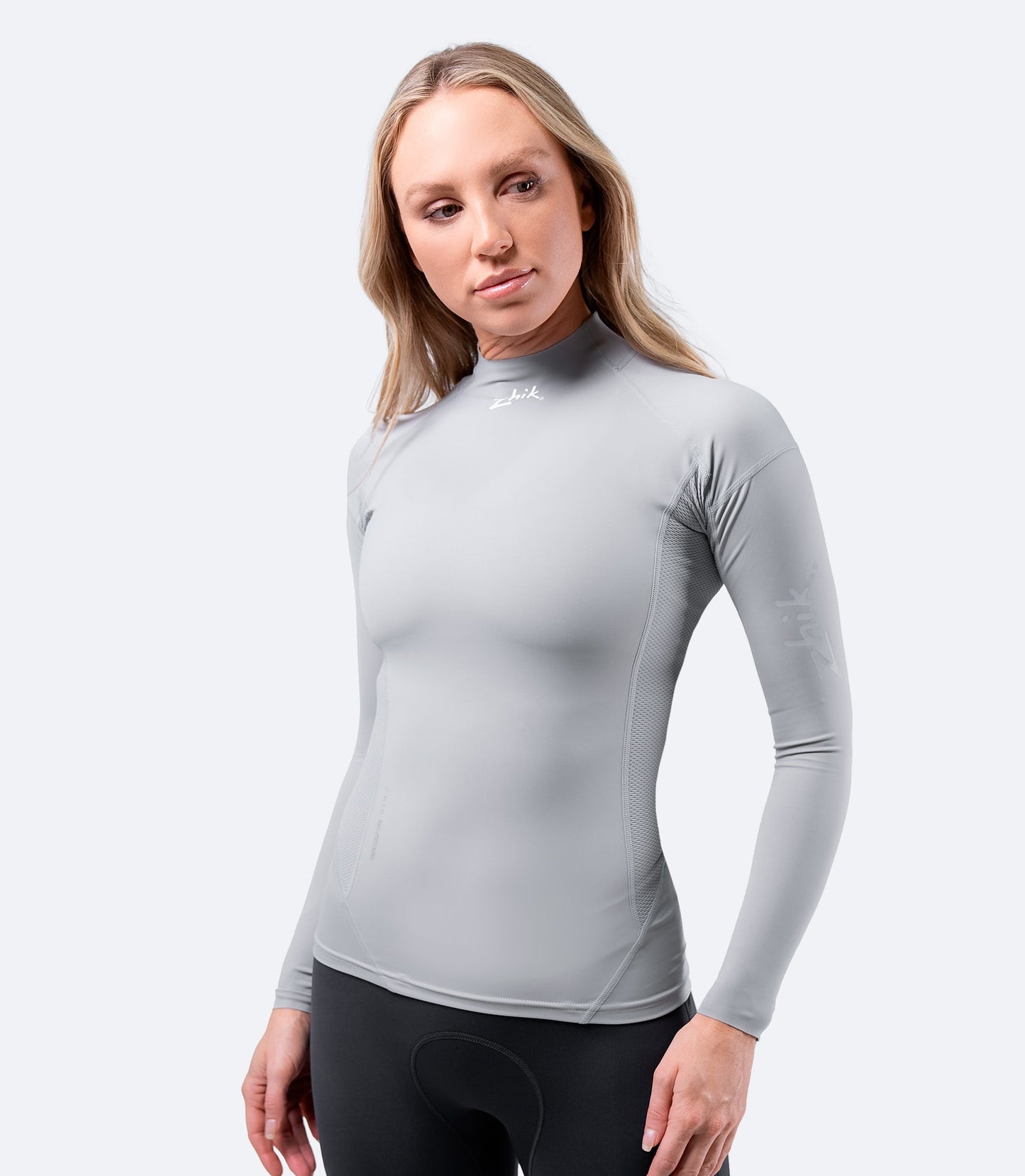 Womens Platinum Eco Spandex Long Sleeve Top