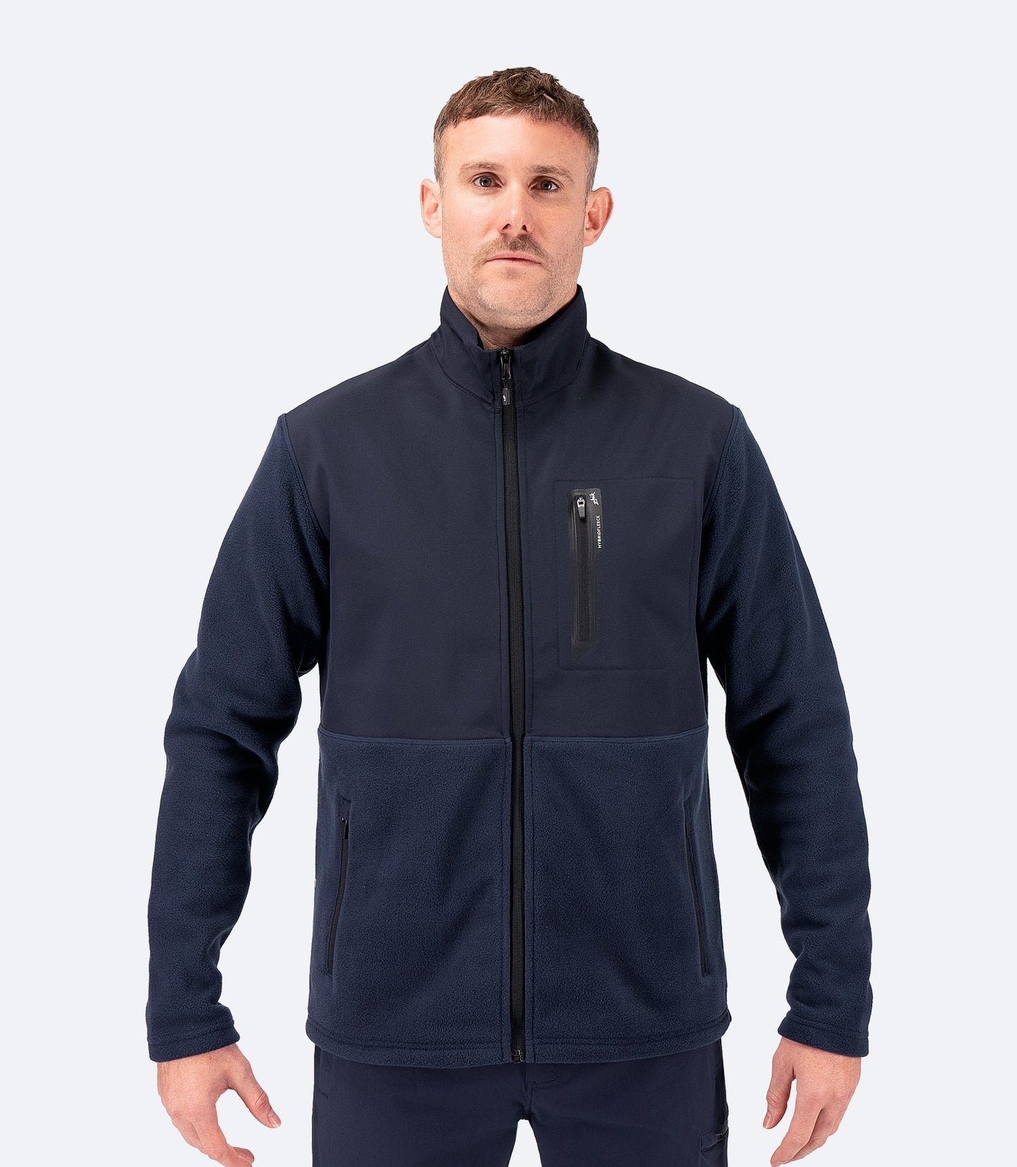 Mens Hybrid Fleece Jacket - Midnight Blue