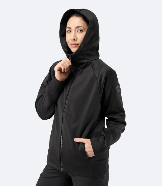 Womens Thermo TechFleece Hooded Jacket - Black