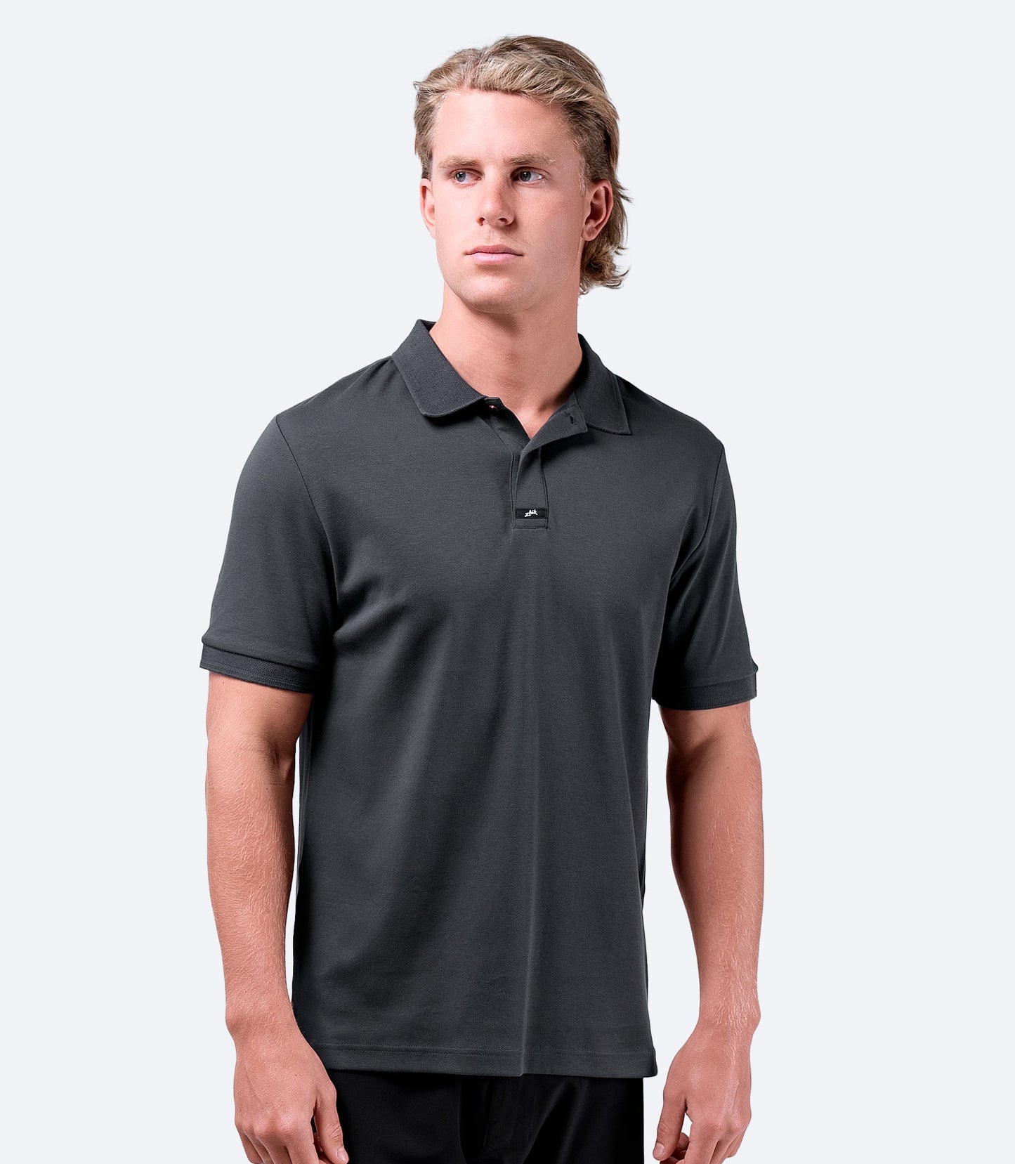 Mens Pima Cotton Polo - Charcoal