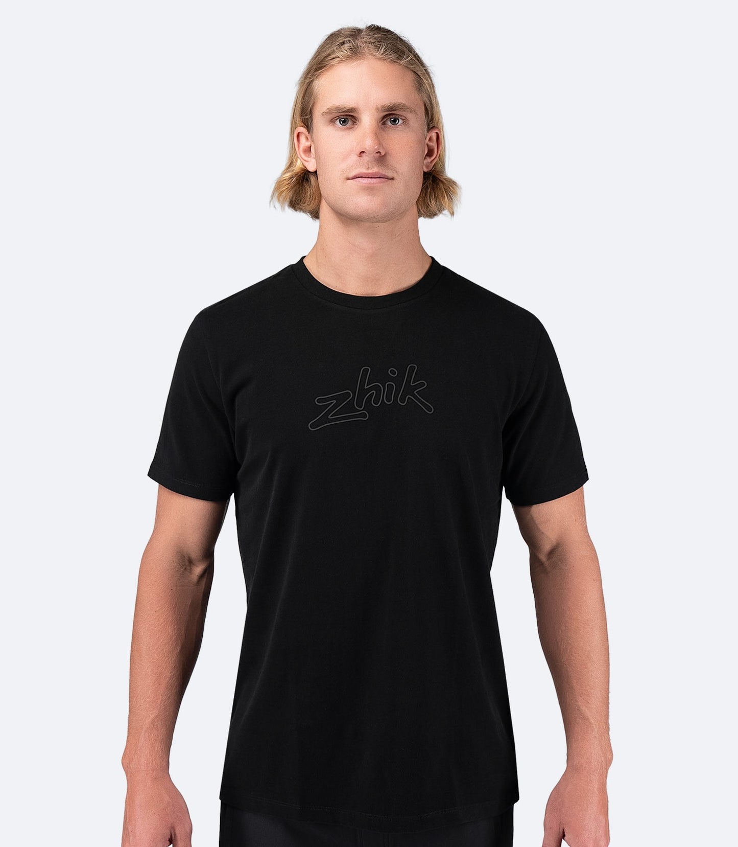 Mens Zhik Logo Cotton T-Shirt - Black
