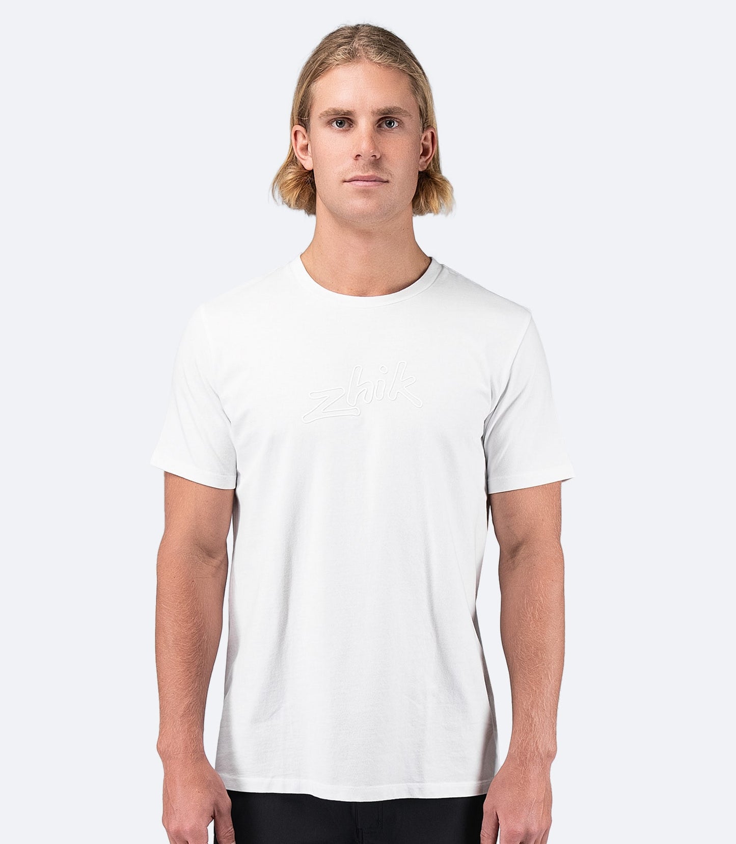 Mens Zhik Logo Cotton T-Shirt - White