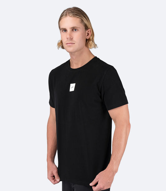 Mens Zhik Block Logo Cotton T-Shirt - Black