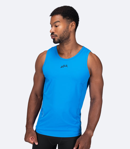 Mens Eco Spandex LT Race Singlet - Cyan