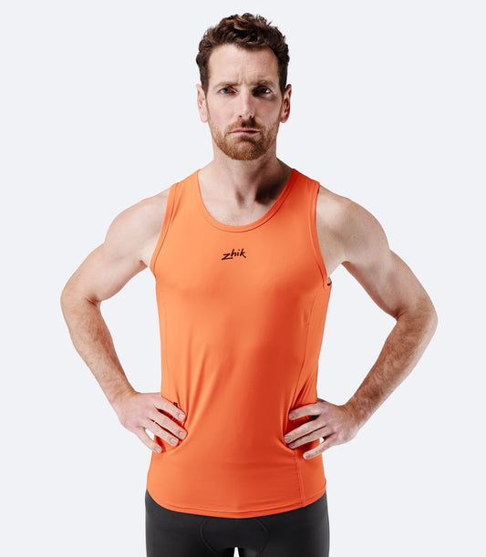 Mens Eco Spandex LT Race Singlet - Flame Red