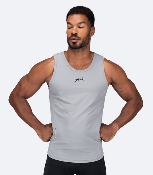 Mens Eco Spandex LT Race Singlet - Platinum