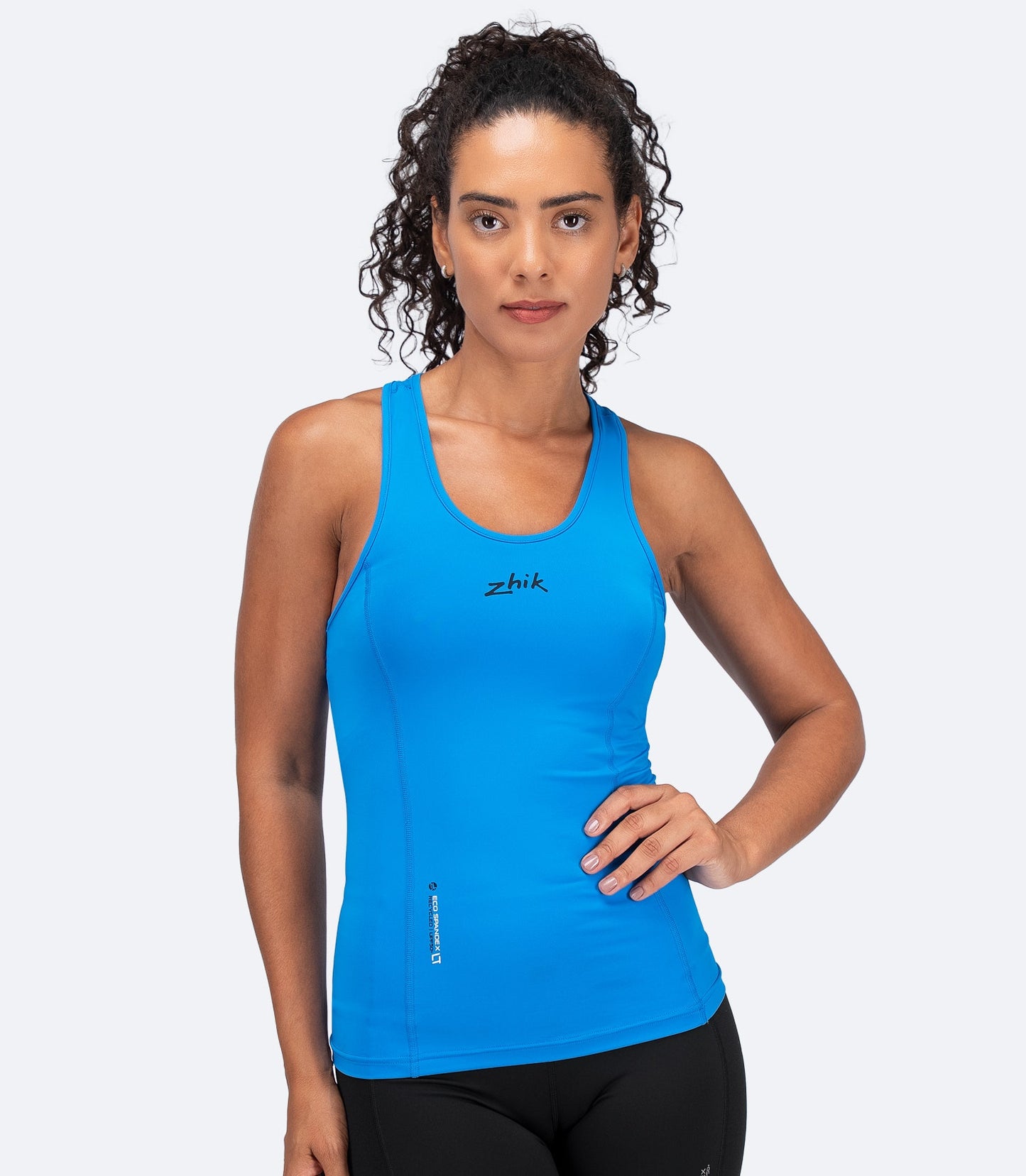 Womens Eco Spandex LT Race Singlet - Cyan